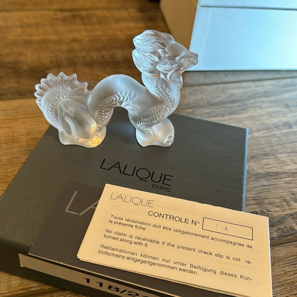 Lalique Paris crystal dragon